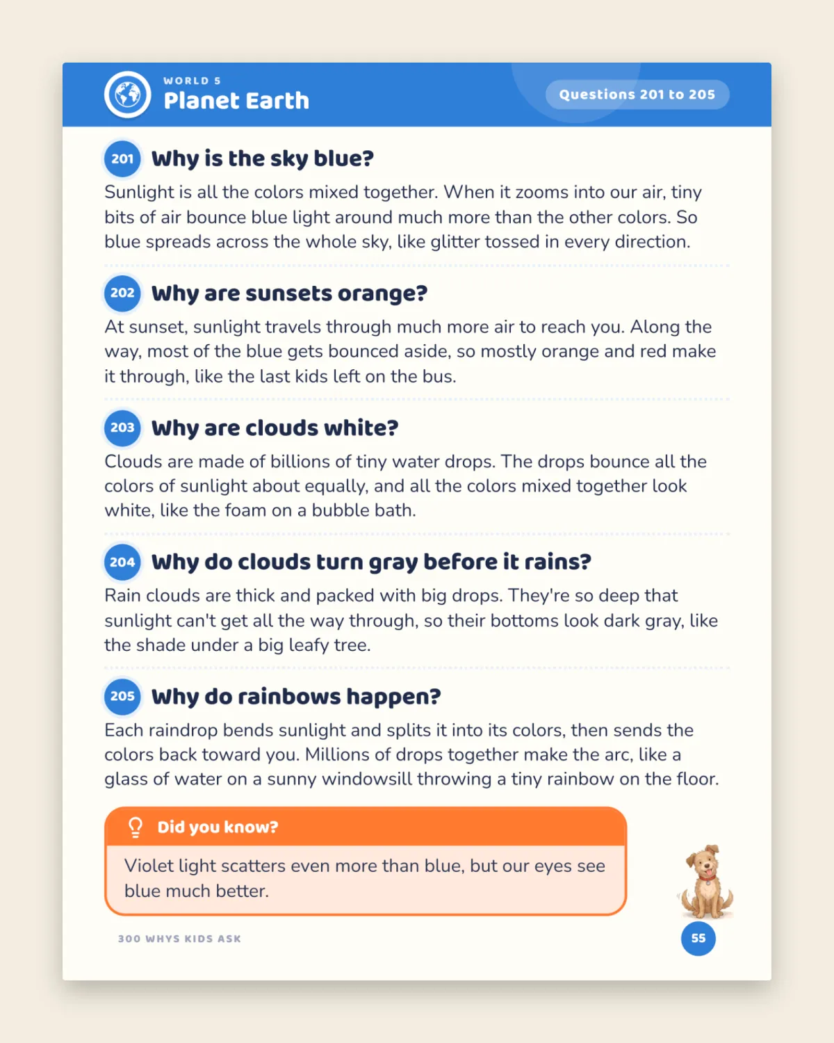 300 Whys Kids Ask · why is the sky blue?